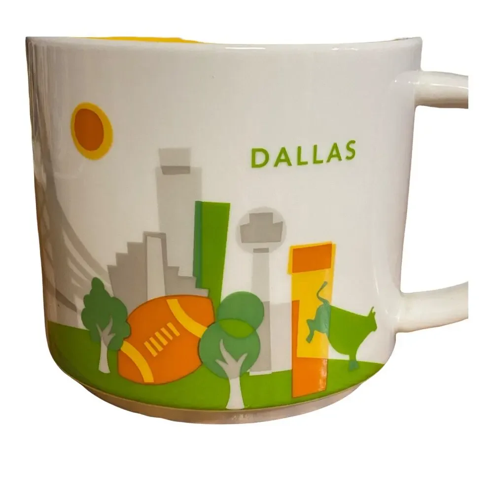 Starbucks Dallas Texas TX You Are Here Coffee Mug Cup 14oz 2015 Collectible